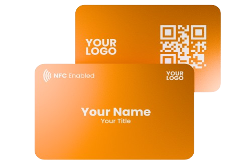 Orange NFC Business Card | NFC-Enabled